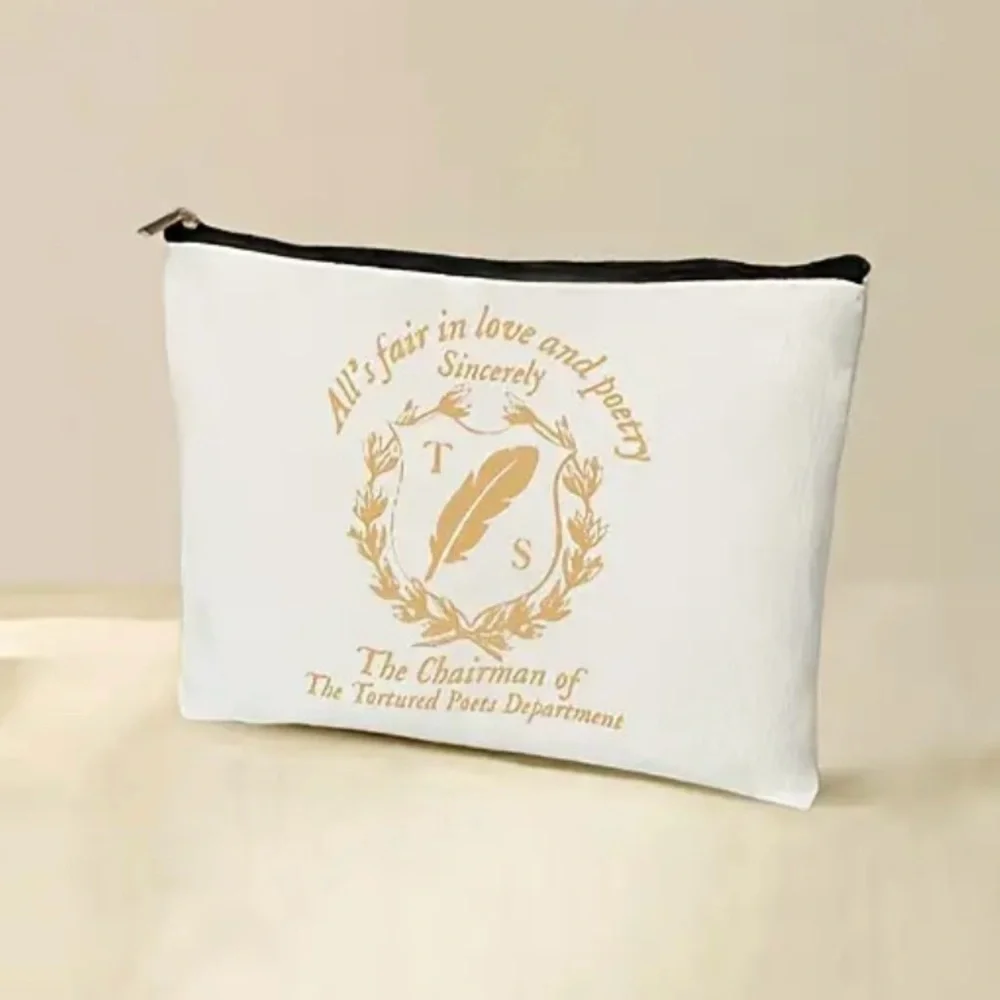 Cosmetic/ Travel Bag with Zipper & Print of Taylor Swift’s Slogan for TTPD NEW